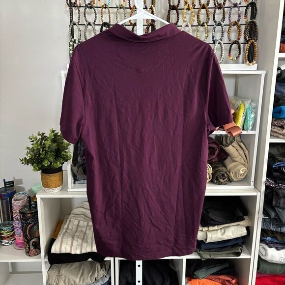 Michael Kors Purple Polo Shirt Classic Fit mens medium soft preppy fall classic - Picture 5 of 5